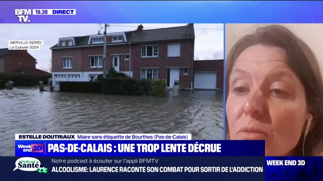 Crues dans le Pas-de-Calais: Le froid nous fait peur parce qu'il va rester de l'humidité dans les habitations , indique Estelle Doutriaux (maire de Bourthes)
