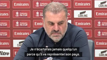 Tottenham - Postecoglou : "Je n'écarterais jamais quelqu'un parce qu'il va représenter son pays"