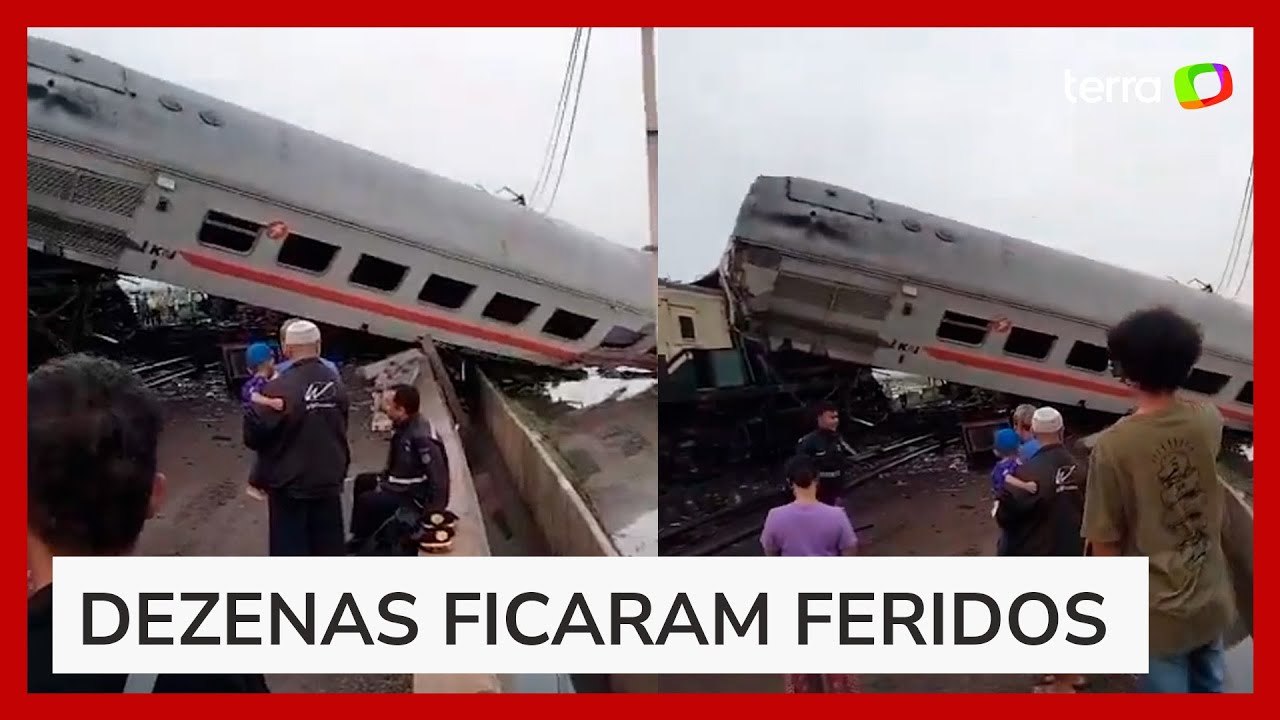 Colisão de trens deixa ao menos quatro mortos e dezenas de feridos na Indonésia