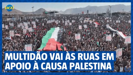 Multidão vai às ruas no Iêmen em apoio à causa palestina