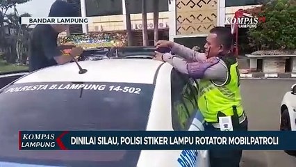 Dinilai Silau, Lampu Ratator Mobil Patroli Polisi Dilapisi Stiker