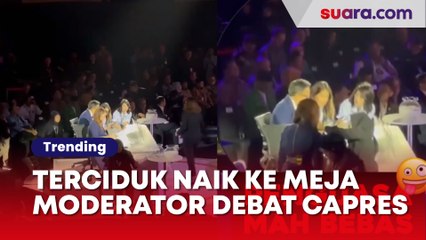 Terciduk Naik ke Meja Moderator Debat Capres: Grace dkk Ternyata Protes, Tak Terima Sikap Pendukung Ganjar