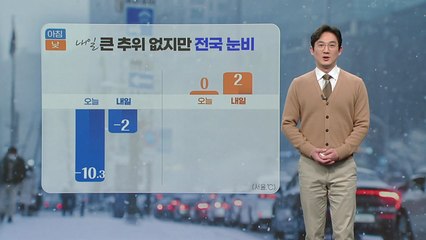 [날씨] 내일 큰 추위 없지만 전국 눈비 / YTN