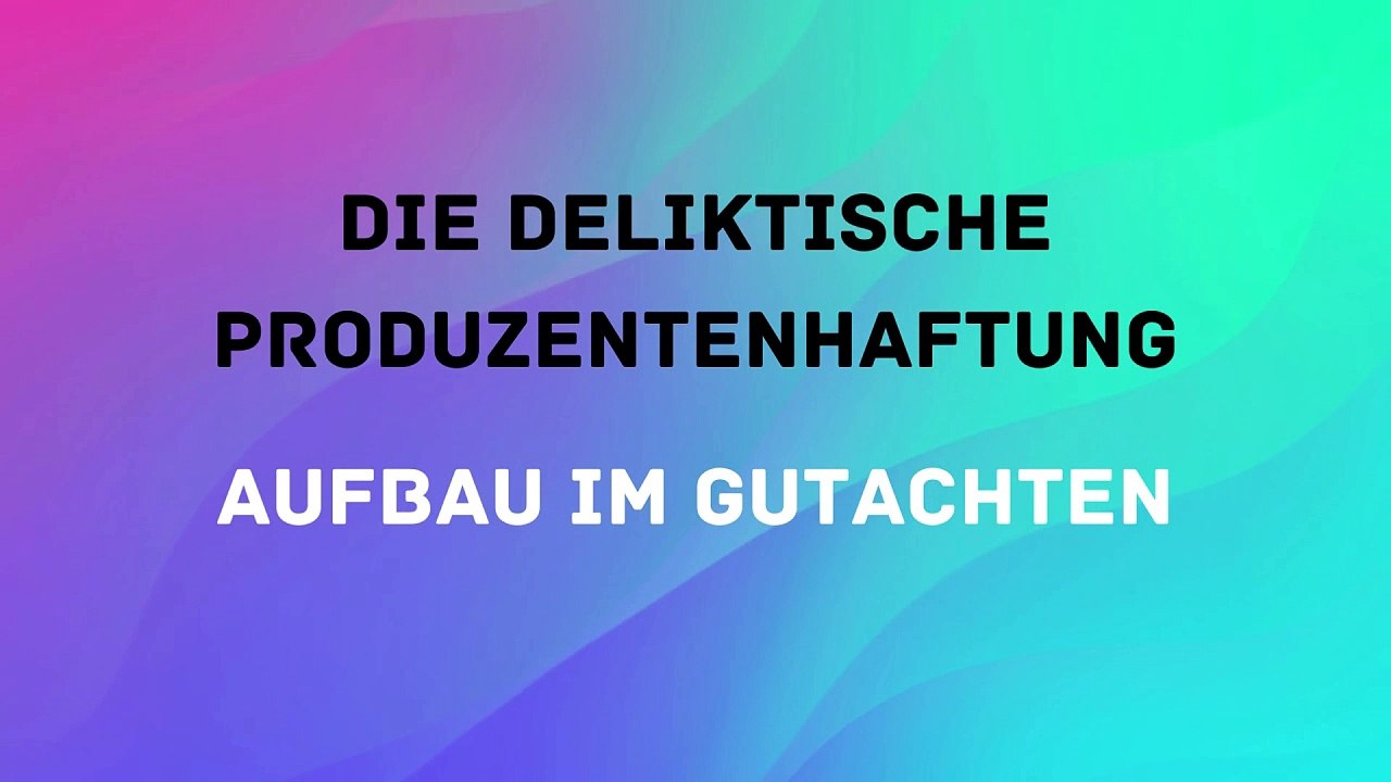 Die deliktische Produzentenhaftung bei einem mit Herbiziden verunreinigten Düngemittel