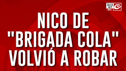 "Nico", de Brigada Cola, fue filmado robando en un supermercado