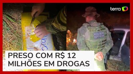 Homem é preso com R$ 12 milhões em drogas no carro no Paraná