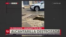 Vecinos piden la reparación de alcantarilla destrozada en la avenida 14 de septiembre en La Paz