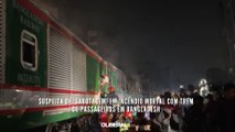 Suspeita de 'sabotagem' em incêndio mortal com trem de passageiros em Bangladesh