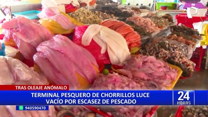 Download Video: Chorrillos: continúa escasez de pescados debido a oleajes anómalos