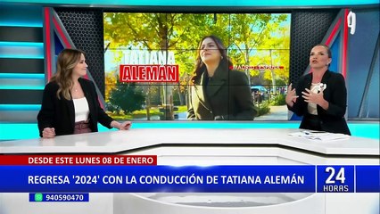 Desde este lunes 8 de enero: regresa "2024 en 24 Horas" con la conducción de Tatiana Alemán