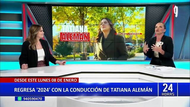 Desde este lunes 8 de enero: regresa 2024 en 24 Horas con la conducción de Tatiana Alemán