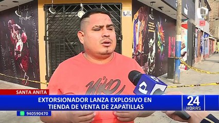 Santa Anita: buscan identificar a sujeto que lanzó explosivo en tienda de zapatillas