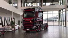Scania S730 V8 6X2 (Race Edition) Black-Red Next Generation Sound.