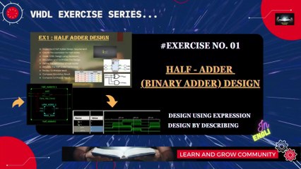 Practical Exercise 01 : Building a Half Adder with Xilinx ISE (Ex 01) | VHDL