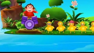 Five Little Ducks - English Nursery Rhyme Poems For Kids. Kids Educational.