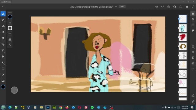 Ally McBeal Dancing with the Dancing Baby