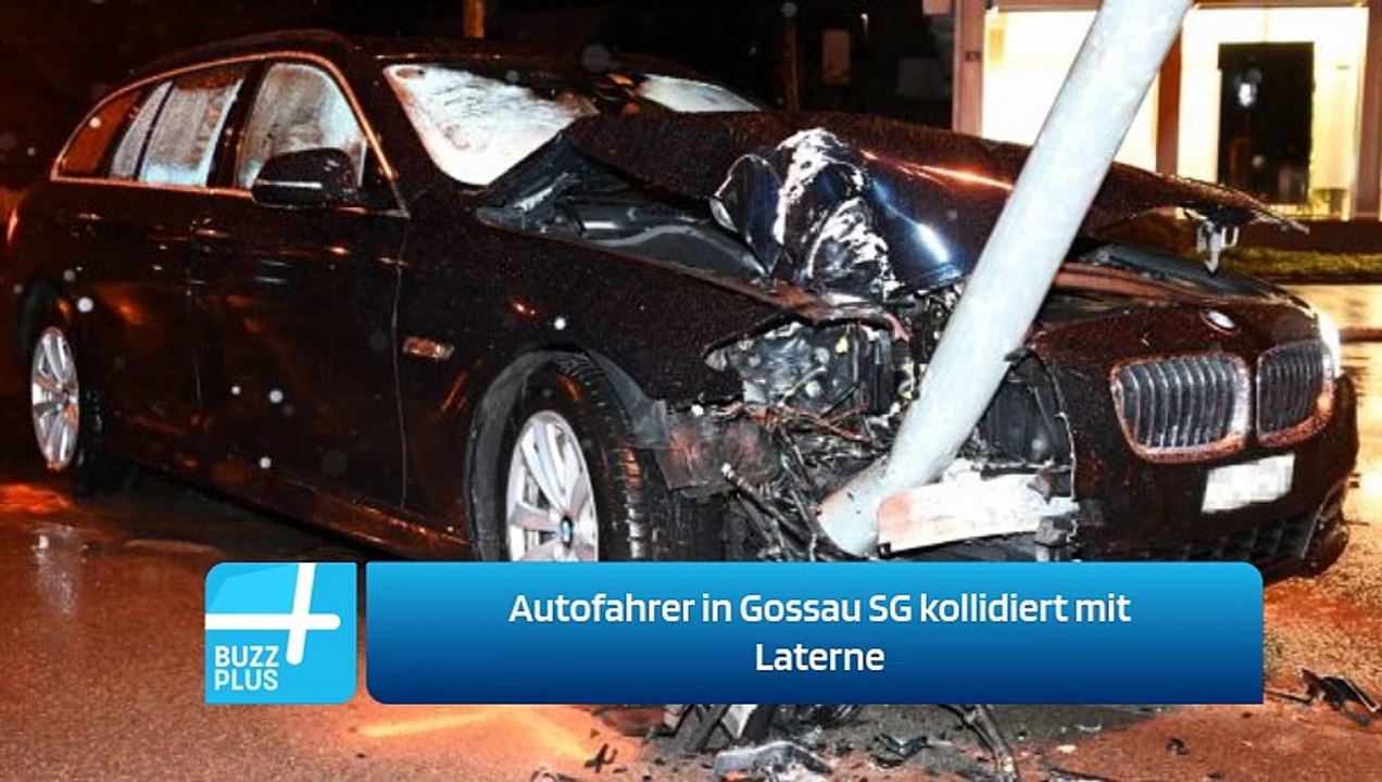 Autofahrer in Gossau SG kollidiert mit Laterne