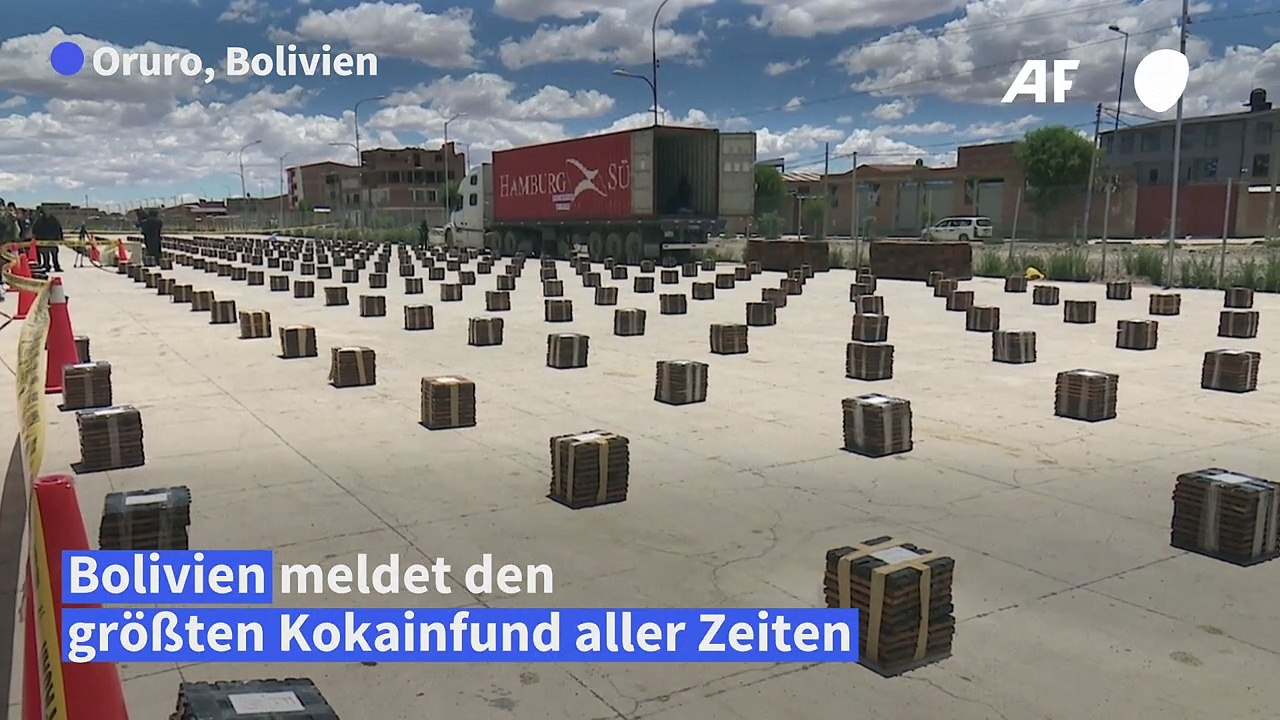 Acht Tonnen Kokain: Bolivien meldet bislang größten Drogenfund