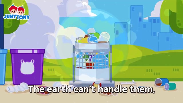 Disposable Garbage Monster Say No to Disposables Environment Songs Save the Earth JunyTony