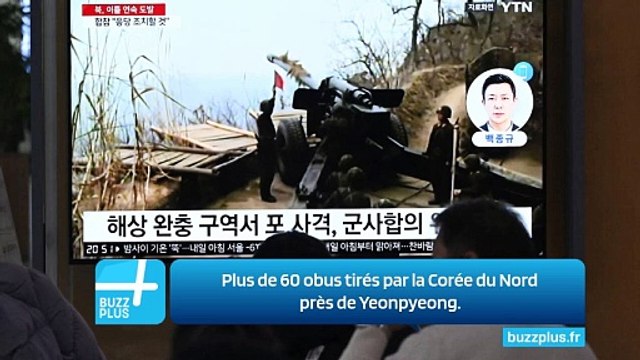 Plus de 60 obus tirés par la Corée du Nord près de Yeonpyeong.