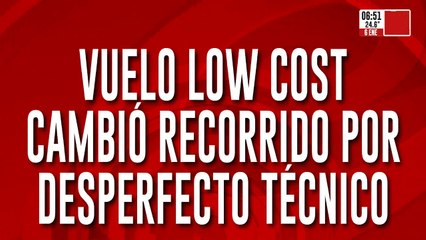 Aterrizaje de emergencia: debió cambiar de recorrido por desperfecto técnico