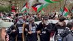 Pro-Palestine protesters block Westminster Bridge in demonstration