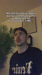 Quel est le prix d’un menu Mcdo au Burkina Faso ?