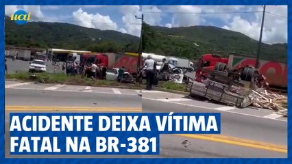 Acidente na 381 deixa uma vítima fatal