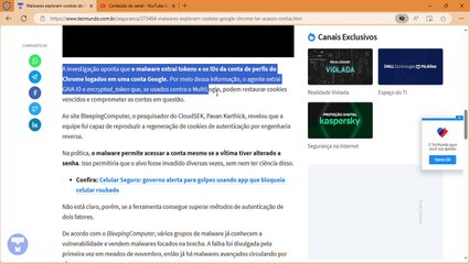 Malwares exploram cookies do Google Chrome para ter acesso a contas