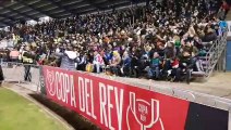 El estadio de la Arandina se divierte antes de que arranque el partido