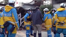 شاهد: الأضرار لا يمكن حصرها والأمل يتضاءل في إنقاذ مفقودين بعد 6 أيام على زلزال اليابان