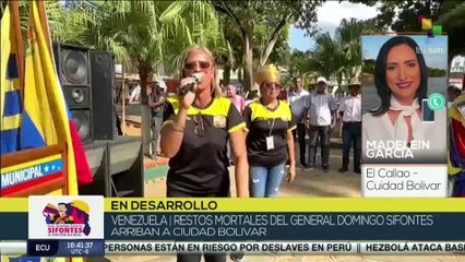 Restos mortales del general Domingo Sifontes arriban a Ciudad Bolívar