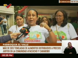 Familias de la pquia. El Valle son favorecidos con la distribución de más de 6 toneladas de alimentos
