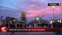 Taksim’de hayran bırakan gün batımı manzarası