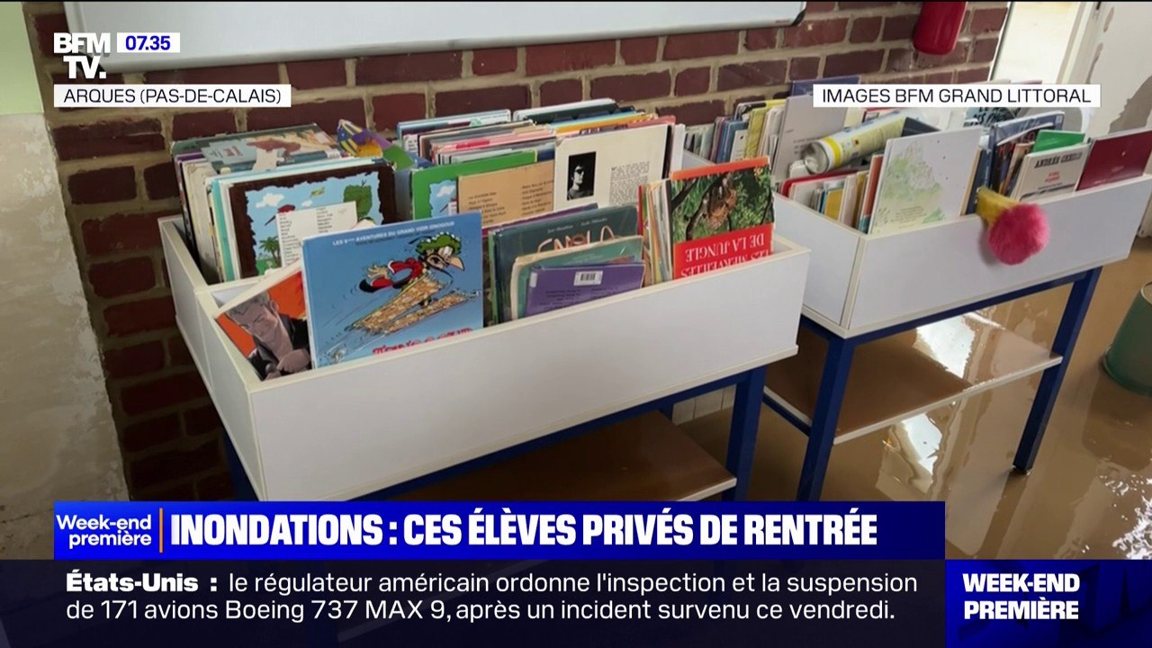 À cause des inondations, les élèves privés d'école à Arques, dans le Pas-de-Calais