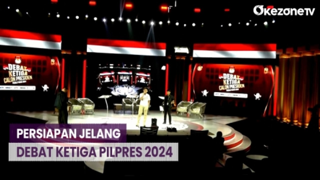 Jelang Debat Ketiga Pilpres 2024, Begini Suasana Persiapan di Istora Senayan Jakarta