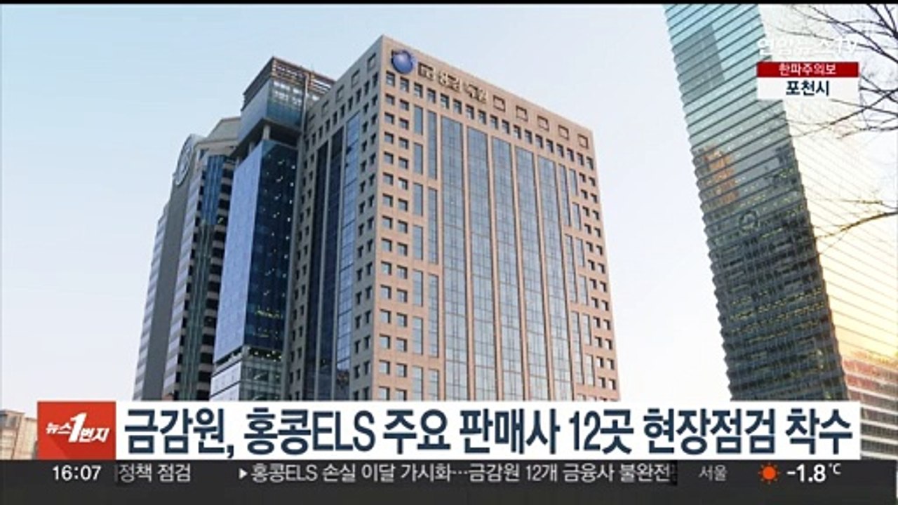금감원, 홍콩ELS 주요 판매사 12곳 현장점검 착수
