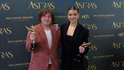 Daniel Pemberton and Hailee Steinfeld 2024 Astra Film Awards Winners Walk!