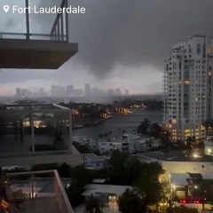 UPDATE:  A Large Tornado touches down on the ground in the area of Fort Lauderdale