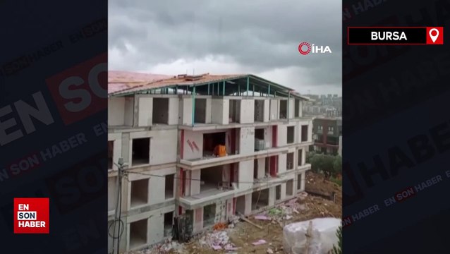 Bursa'da lodos çatıları uçurdu, ağaçları devirdi