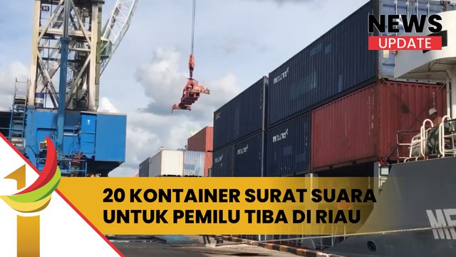 20 Kontainer Surat Suara Untuk Pemilu Di Riau Tiba Di Pelabuhan Pelindo, Siak