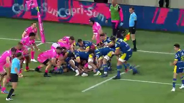 TOP 14 - Essai de Pierre FOUYSSAC (ASM) - Stade Français Paris - ASM Clermont