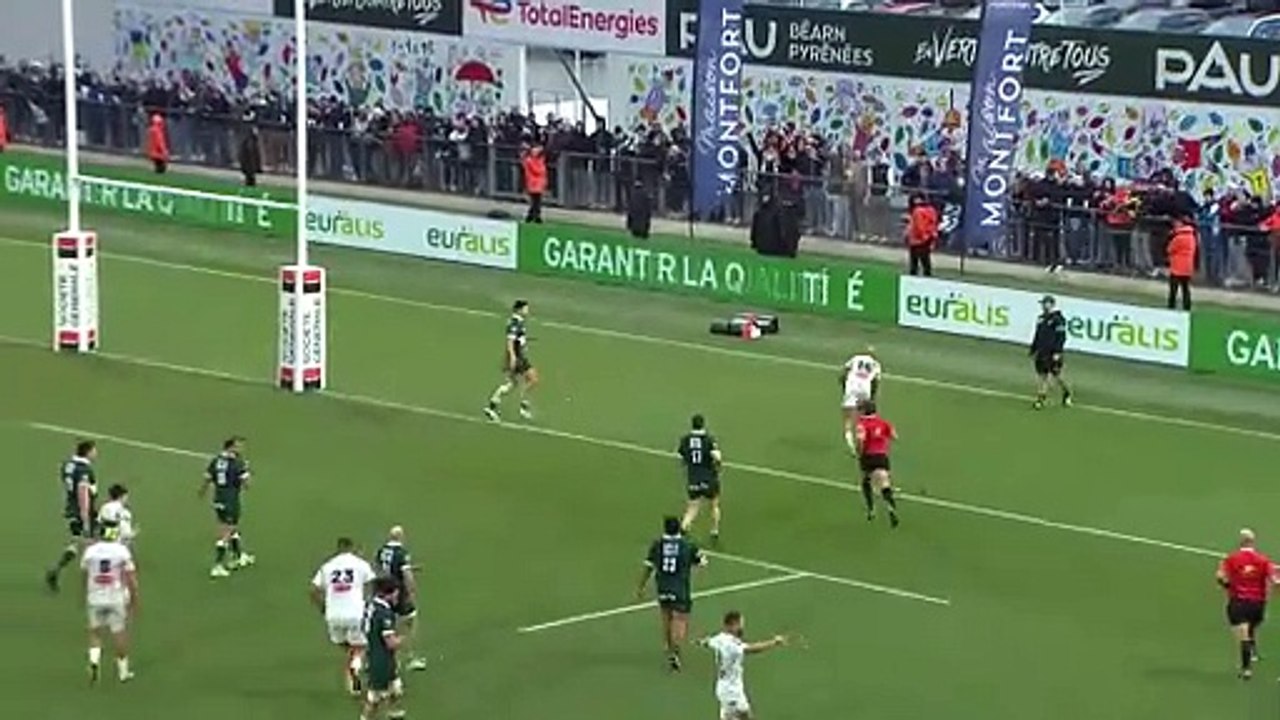 TOP 14 - Essai de Teddy THOMAS (SR) - Section Paloise - Stade Rochelais