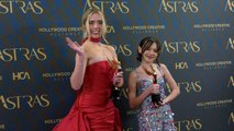 Jenna Davis and Violet McGraw 2024 Astra Film Awards Winners Walk! | Best Horror Picture Winners
