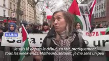 Paris: Manifestation pour un cessez-le-feu et en soutien au peuple palestinien
