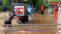Hujan Deras dan Luapan Kali Krukut Rendam Kawasan Pasar Minggu, Jakarta Selatan