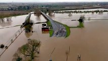 Drone footage of flooding in Lincolnshire