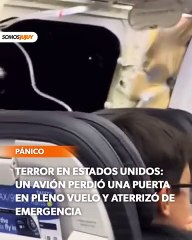 Terror en Estados Unidos: un avión perdió una puerta en pleno vuelo y aterrizó de emergencia