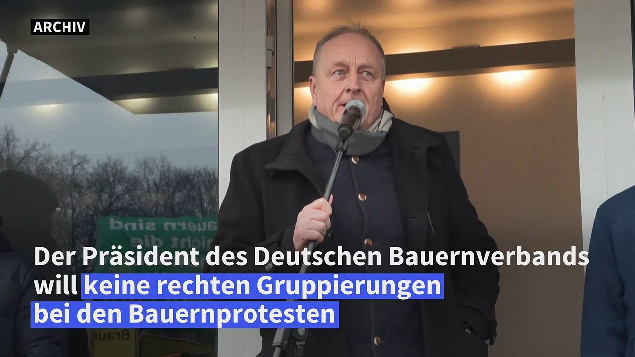 Bauernpräsident Rukwied will keine Rechten auf Bauerndemos