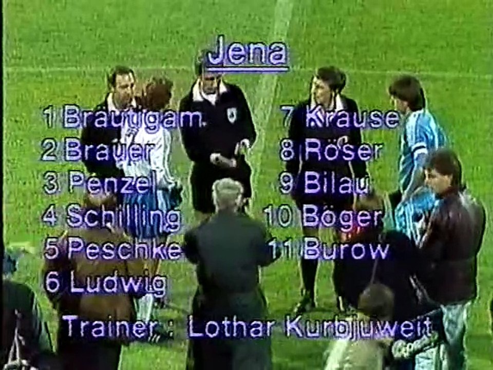 FC Bayer 05 Uerdingen v FC Carl Zeiss Jena 17 September 1986 UEFA-Cup 1986/87